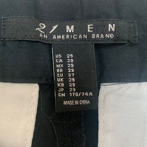 21 Men 29x31 black 100%cotton light weight woven pant